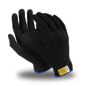 Перчатки МИКРОН БЛЭК (MG-102), нейлон, оверлок, цвет черный Пер 116