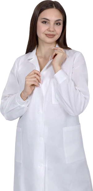 Халат БЯЗЬ женский от ОПЗ, белый Хал 002