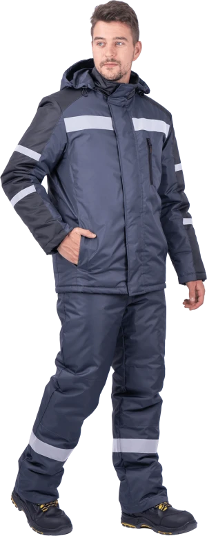 Костюм РОУД зимний, т.серый-черный Кос 491