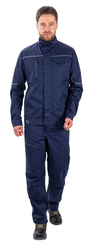 Костюм мужской ДЮРАБЛ от механических воздействий и ОПЗ (куртка, брюки), синий Кос 834