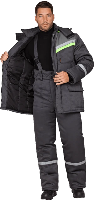 Костюм ВЬЮГА зимний, т/серый Кос 313