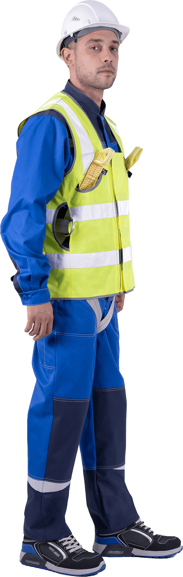 Жилет-накидка сигнальный для страховочной привязи, от механических воздействий и ОПЗ, флуоресцентный жёлтый Жил 522