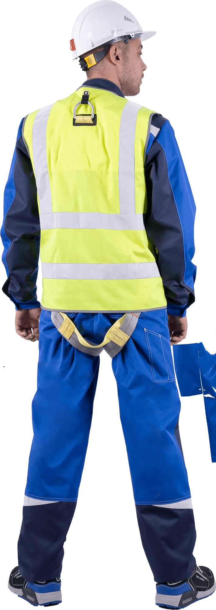 Жилет-накидка сигнальный для страховочной привязи, от механических воздействий и ОПЗ, флуоресцентный жёлтый Жил 522