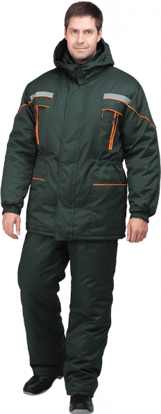 Куртка мужская ЛАНДШАФТ от пониженных температур воздуха, механических воздействий и ОПЗ, зелёный Кур 651