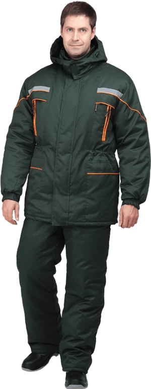 Куртка мужская ЛАНДШАФТ от пониженных температур воздуха, механических воздействий и ОПЗ, зелёный Кур 651