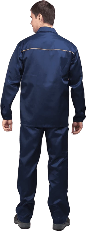 Костюм мужской от механических воздействий и ОПЗ (куртка, полукомбинезон), темно-синий Кос 520